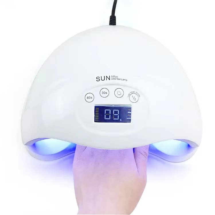 LED Лампа для манікюру SUN 5 48W+LCD для полімеризації сушки гелю та гель-лаків - зображення 1