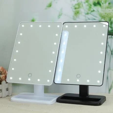 Квадратне настільне дзеркало з підсвіткою LED Smart Touch Mirror для макіяжу - зображення 1