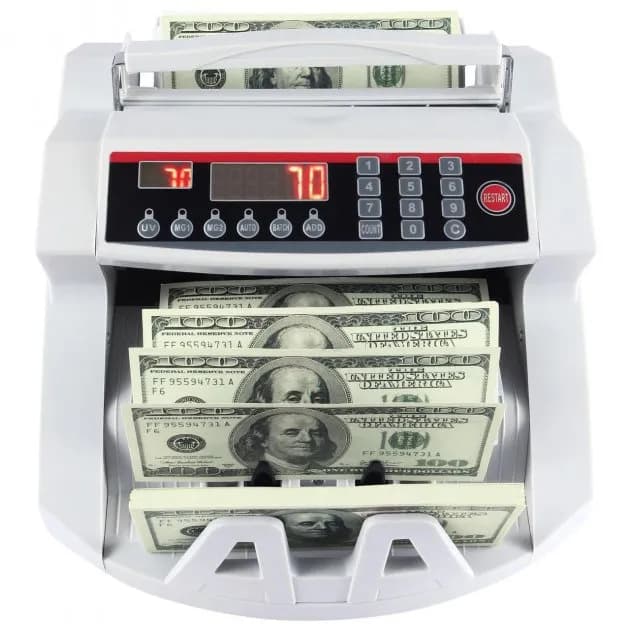 Рахункова машинка для грошей + Детектор валют Bill Counter 2108 UV • Лічильник купюр - зображення 1