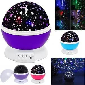 Нічник - проектор Зіркове небо Star Master Dream Обертання 360° Біле + RGB сяяння - зображення 1