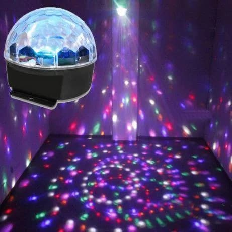 Світлодіодний диско шар Led Party Light Magic Ball RGB кольорова музика з пультом ДУ - зображення 1