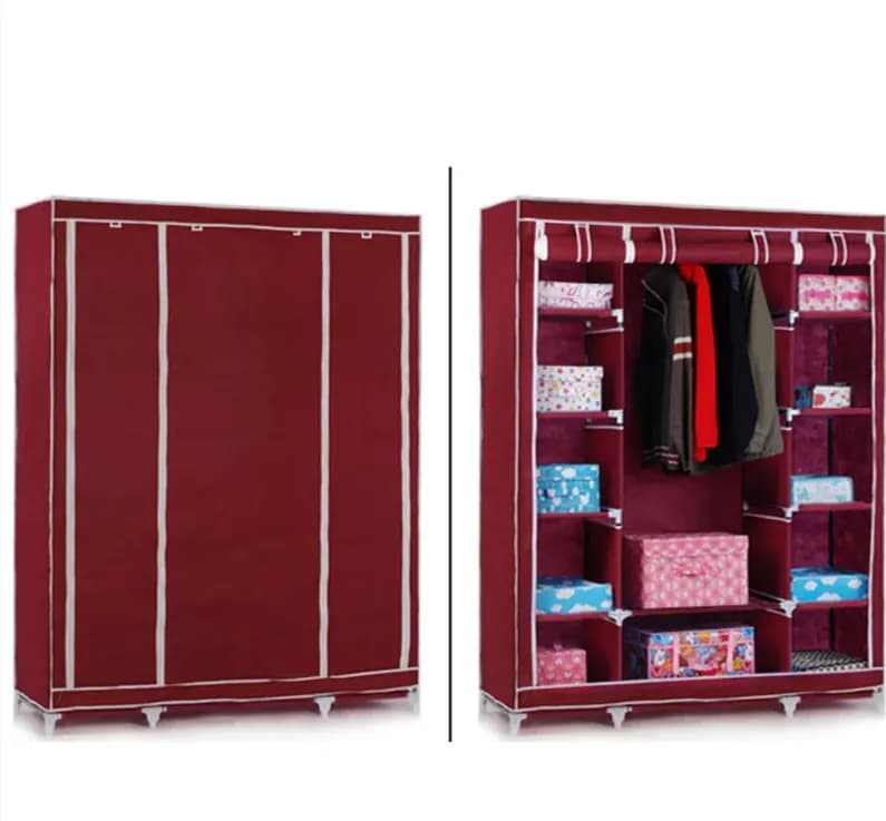 Складна тканинна шафа STORAGE WARDROBE 88130 на 3 секції, 130х45х175 см - зображення 1
