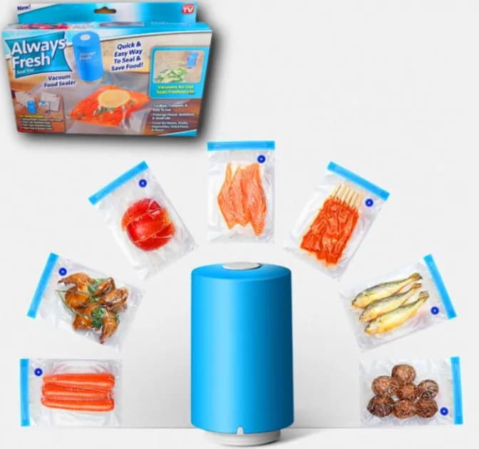 Вакуумний пакувальник для їжі Vacuum Sealer Always Fresh Побутовий міні вакууматор - зображення 1
