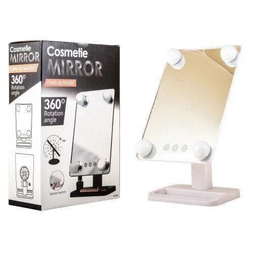 Дзеркало для макіяжу Mirror 360 Rotation Angel з LED підсвіткою та сенсорним керуванням - зображення 1