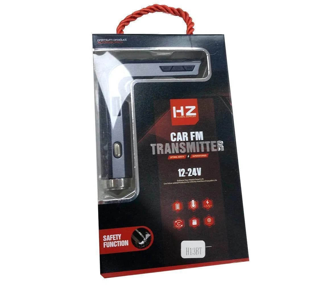 Автомобільний FM модулятор трансмітер H13BT Bluetooth microSD AUX USB - зображення 1