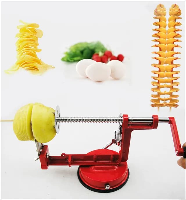 Машинка для спіральної нарізки картоплі Spiral Potato Slicer ∙ Картоплерізка ∙ Овочерізка ∙ Мультирізка спіраллю - зображення 1