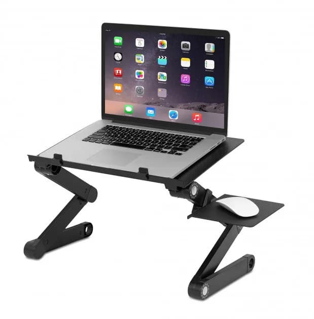 Столик - підставка для ноутбука з активним охолодженням Laptop Table T8 стіл-трансформер + 2 кулери - зображення 1