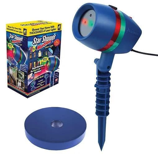 Лазерний зірковий проектор Star Shower Motion Laser Light Projector Новорічний світловий проектор для дому - зображення 1