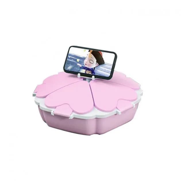 Органайзер для солодощів Peach Heart Shape · Мінажниця – цукерниця на 5 відсіків · Тарілка для закусок з підставкою для телефону - зображення 1