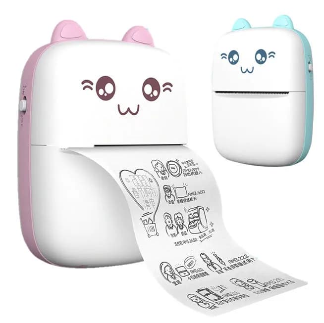 Портативний дитячий Bluetooth принтер Mini printer бездротовий з термодруком без чорнил ∙ Android / IOS ∙ USB зарядка - зображення 1