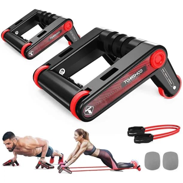 Ролери для фітнесу та спорту Lutino Wheel rollers push up Bars Workout
