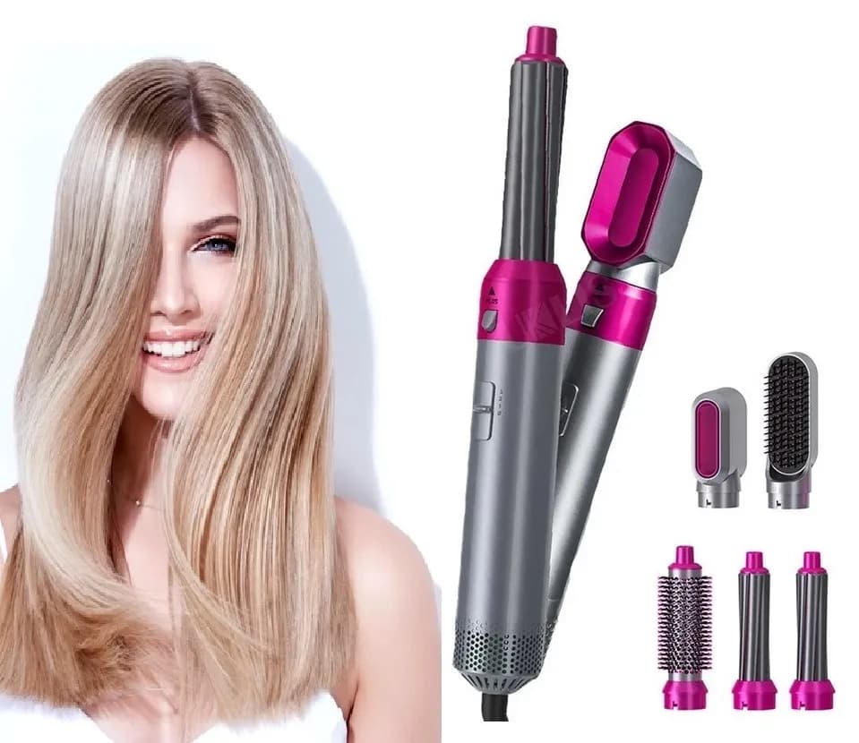 Повітряний мультистайлер Hot Air Styler 5 в 1 для різних типів волосся з насадками для сушіння, випрямлення, надання об'єму - зображення 1
