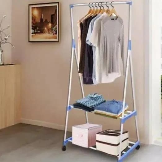 Універсальна пересувна стійка - вішалка для одягу з поличками Coat Rack - зображення 1