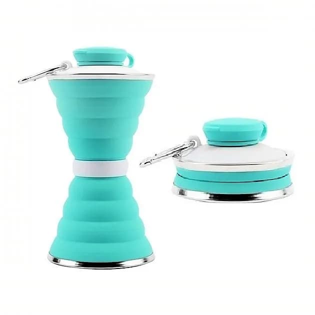 Складана силіконова пляшка Folding travel water cup, 500 мл - зображення 1