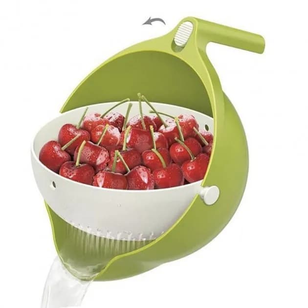 Універсальна миска – друшляк Mesh Strainer Drain Basket ∙ Господарський силіконовий кошик зі зливом 2в1 - зображення 1