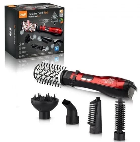 Фен-щітка для волосся Rotative Brush RAF R416 ∙ Брашинг для укладання волосся з насадками 5 в 1, 1200Вт - зображення 1