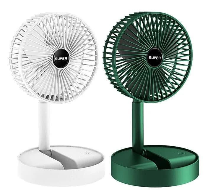 Портативний міні вентилятор для дому Telescopic Folding Fan · Складаний настільний вентилятор з USB зарядкою - зображення 1