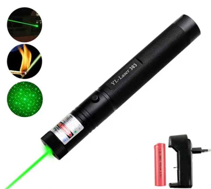 Лазерна вказівка високої потужності Laser pointer YL-303 ∙ Потужний зелений лазер – промінь з акумулятором - зображення 1