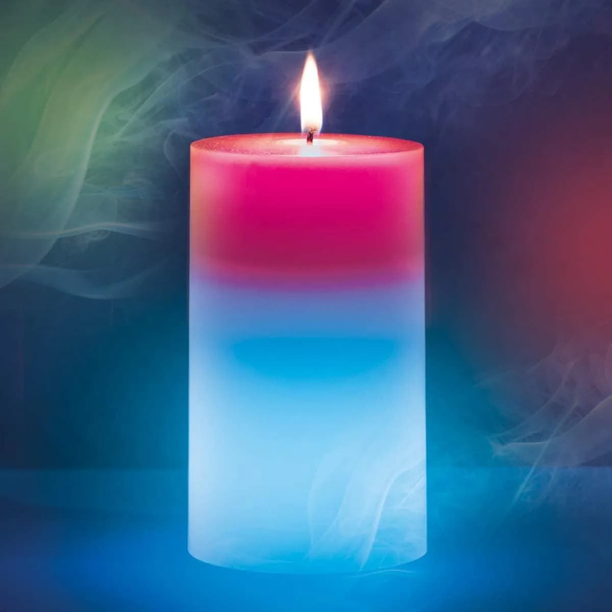 Воскова свічка зі справжнім полум'ям та RGB підсвіткою Candled Mood Madic