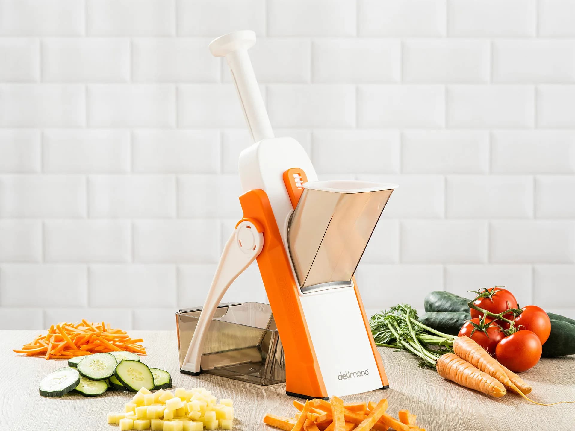 Кухонний мультислайсер – подрібнювач овочів Brava Spring Slicer - зображення 1