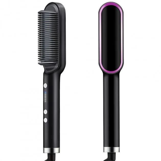 Розчіска – випрямляч Hair Straightener 909B для випрямлення волосся • Праска щітка з турмаліновим покриттям - зображення 1