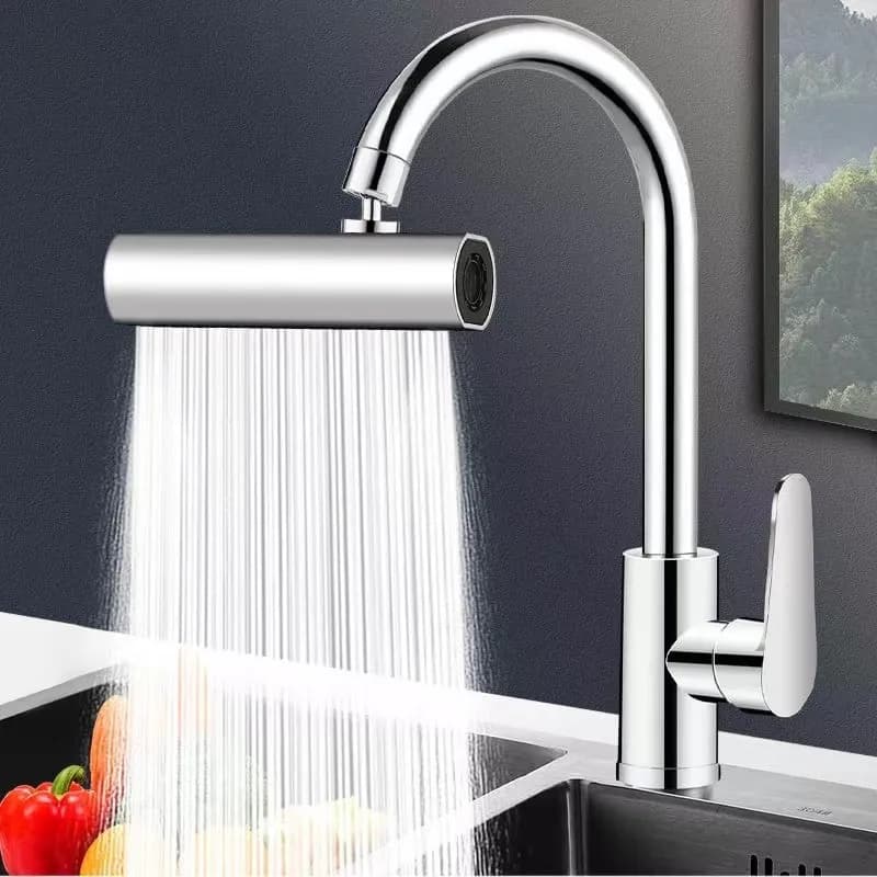 Водозберігальна насадка SHOWER HEAD на кухонний кран з широкою лійкою – розпилювачем та обертанням 360° · 4 режими струменя - зображення 1