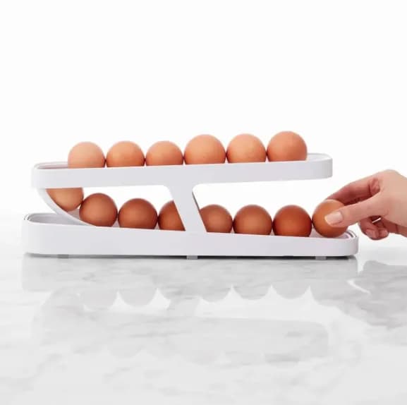 Контейнер для яєць Egg Pan · Дворівневий органайзер – підставка для зберігання яєць у холодильнику - зображення 1