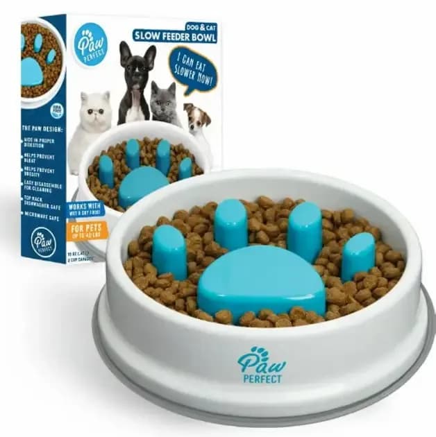 Годівниця для повільної подачі їжі Paw Perfect для котів та собак · Миска Slow Feeder Bowl для домашніх тварин - зображення 1