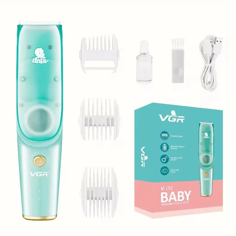 Машинка для стрижки дітей VGR V-151 Baby · Дитяча машинка – тример для стрижки м'якого волосся з низьким рівнем шуму - зображення 1