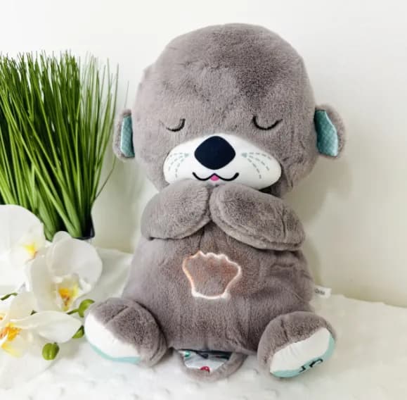 Плюшева іграшка - нічник Видрочка Soothe Snuggle Otter · Іграшка для дитини Казкові сни з музикою, підсвічуванням, диханням - зображення 1