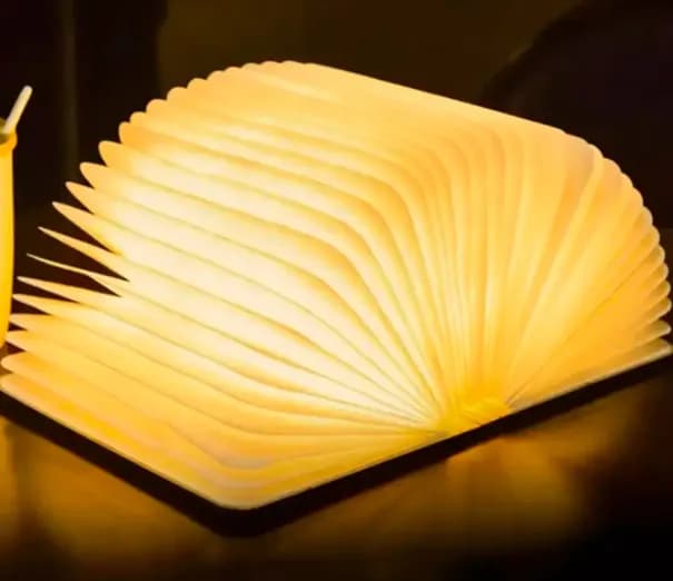 Складна LED лампа-книжка з акумулятором 14,5*10,5*2,5см ∙ Світильник - нічник у формі книги з регульованою яскравістю - зображення 1
