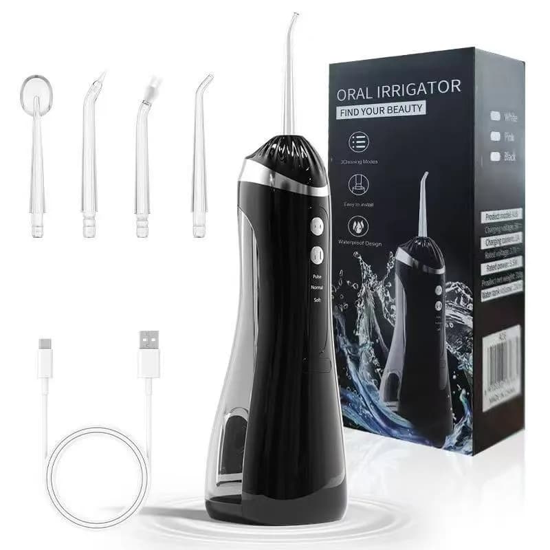 Портативний іригатор для ротової порожнини Find your beauty з USB зарядкою і насадками - зображення 1