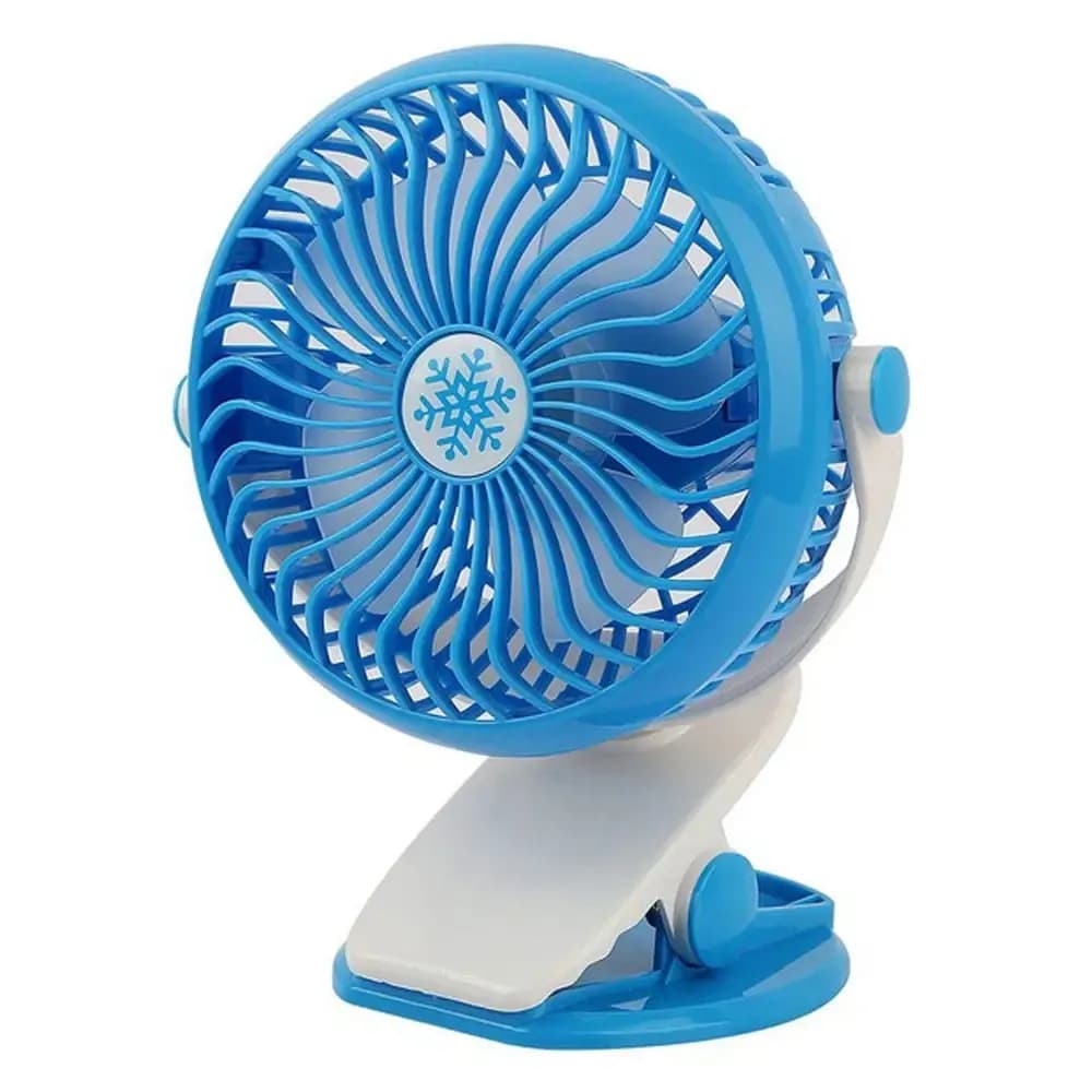 Вентилятор Міні USB з прищіпкою Mini fan LY-582 • Портативний настільний вентилятор з акумулятором і кріпленням - зображення 1