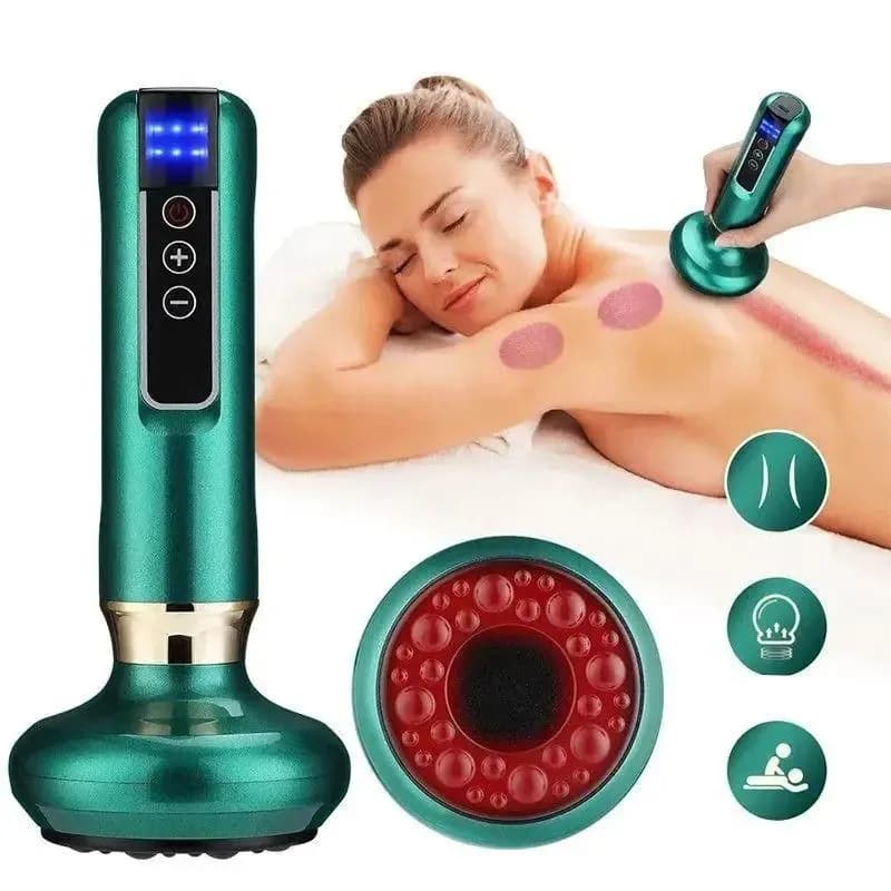 Вакуумний масажер Cupping Massager з інфрачервоним підігрівом • Електричний антицелюлітний масажер гуаша для тіла та спини - зображення 1
