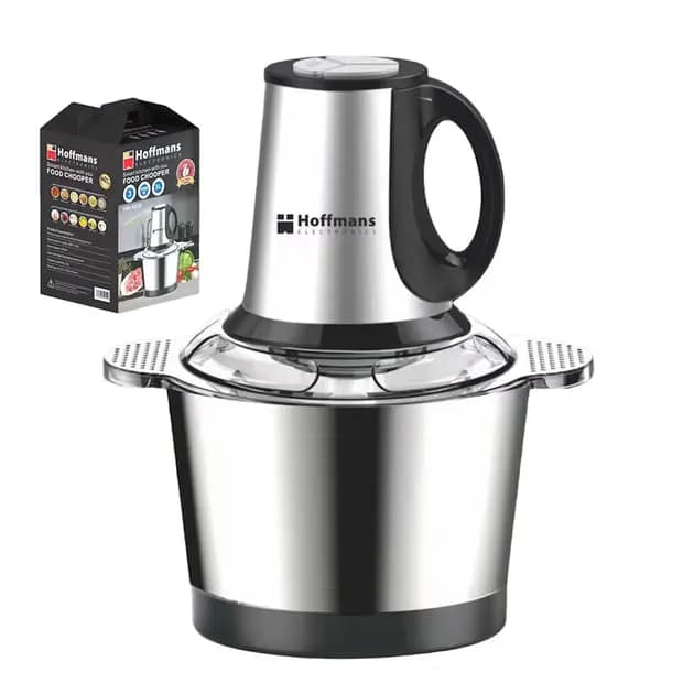Електричний подрібнювач 1800Вт Hoffmans Electronics HM-8829 • Універсальний чоппер із металевою чашею 3,5 л