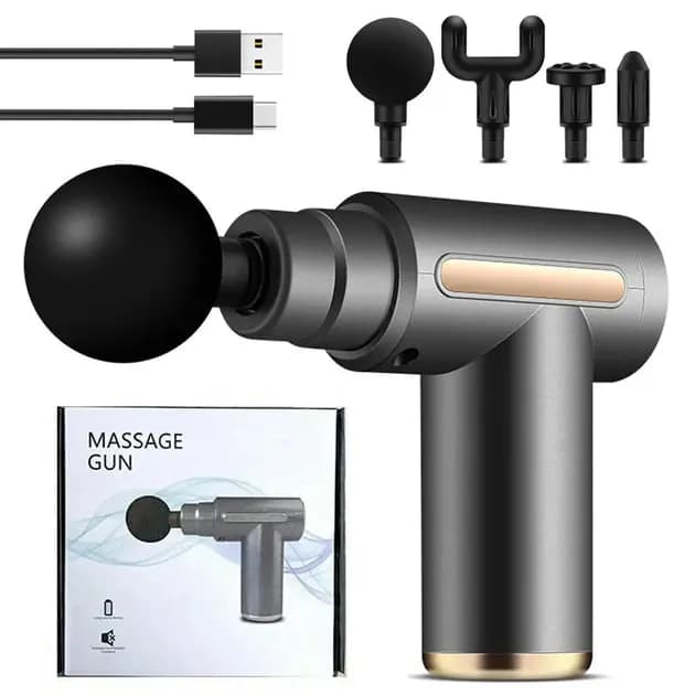 Перкусійний масажер для шиї голови та ніг Massage Gun XL-1011 • Електричний масажний пістолет - зображення 1