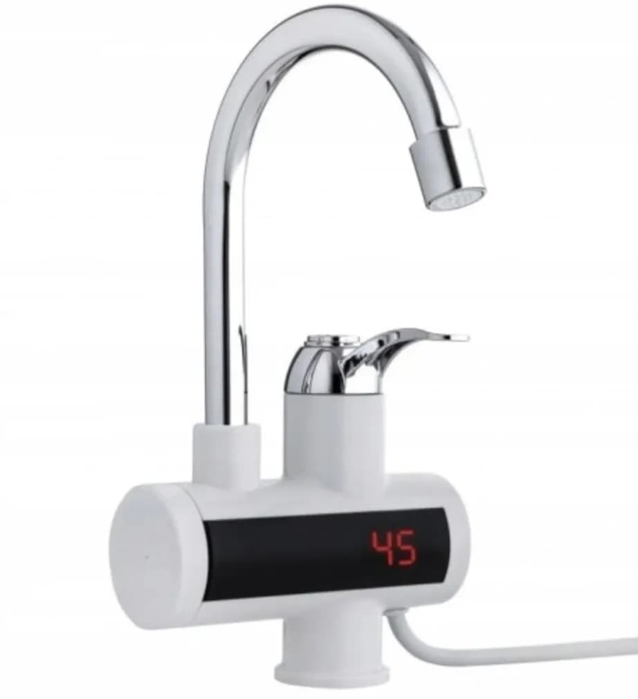 Водонагрівач WATER HEATER RX-002 • Проточний електричний водонагрівач з ЖК-дисплеєм для кухні ванної та гаража - зображення 1
