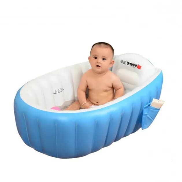 Надувна ванночка дитяча Intime Baby Bath Tub • Портативна складна надувна ванна для немовлят та дітей до 4 років - зображення 1