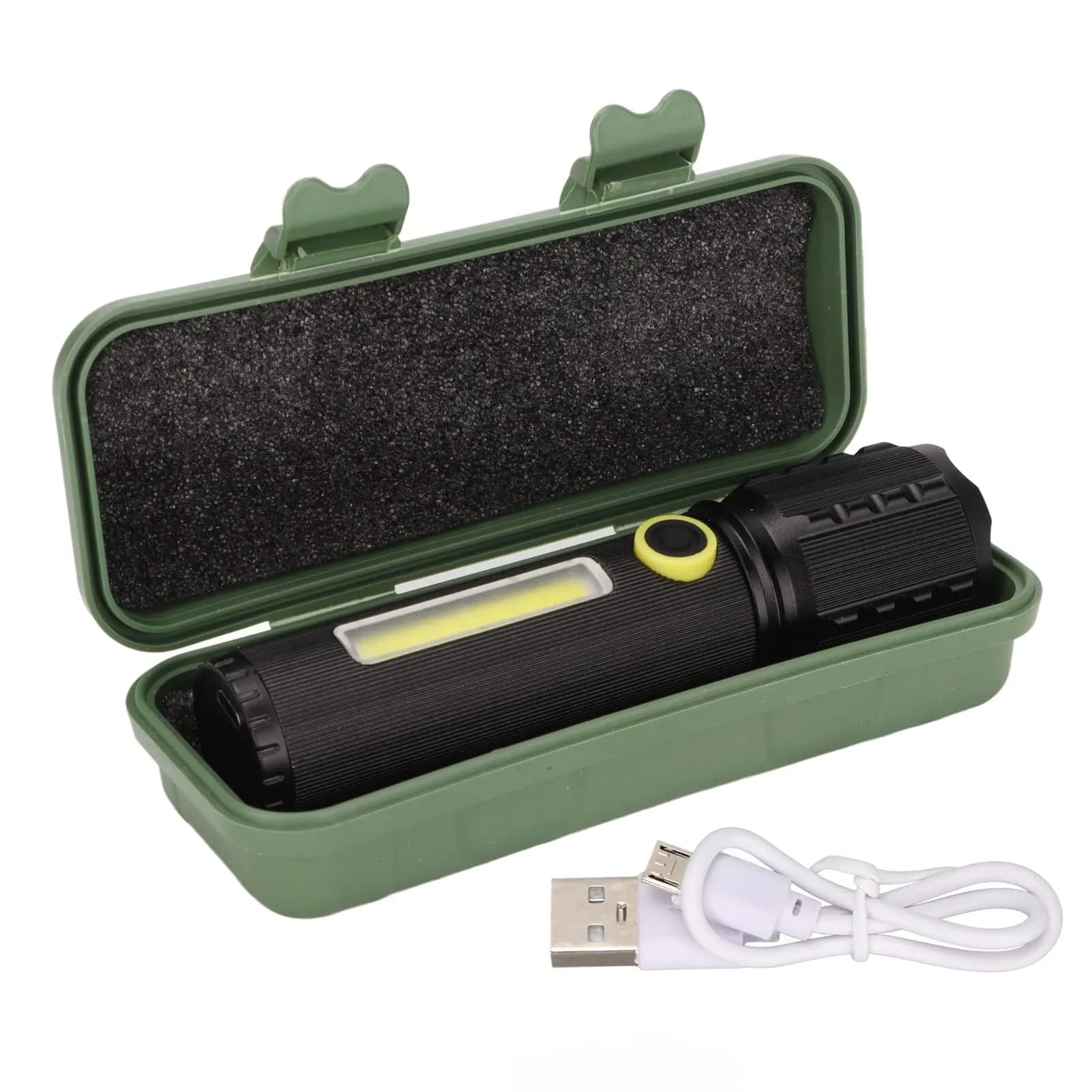 Ручний ліхтар із боковим підсвічуванням BL C63 COB+USB Charge ∙ Ліхтарик ручний BL-C63 COB із USB-зарядкою - зображення 1