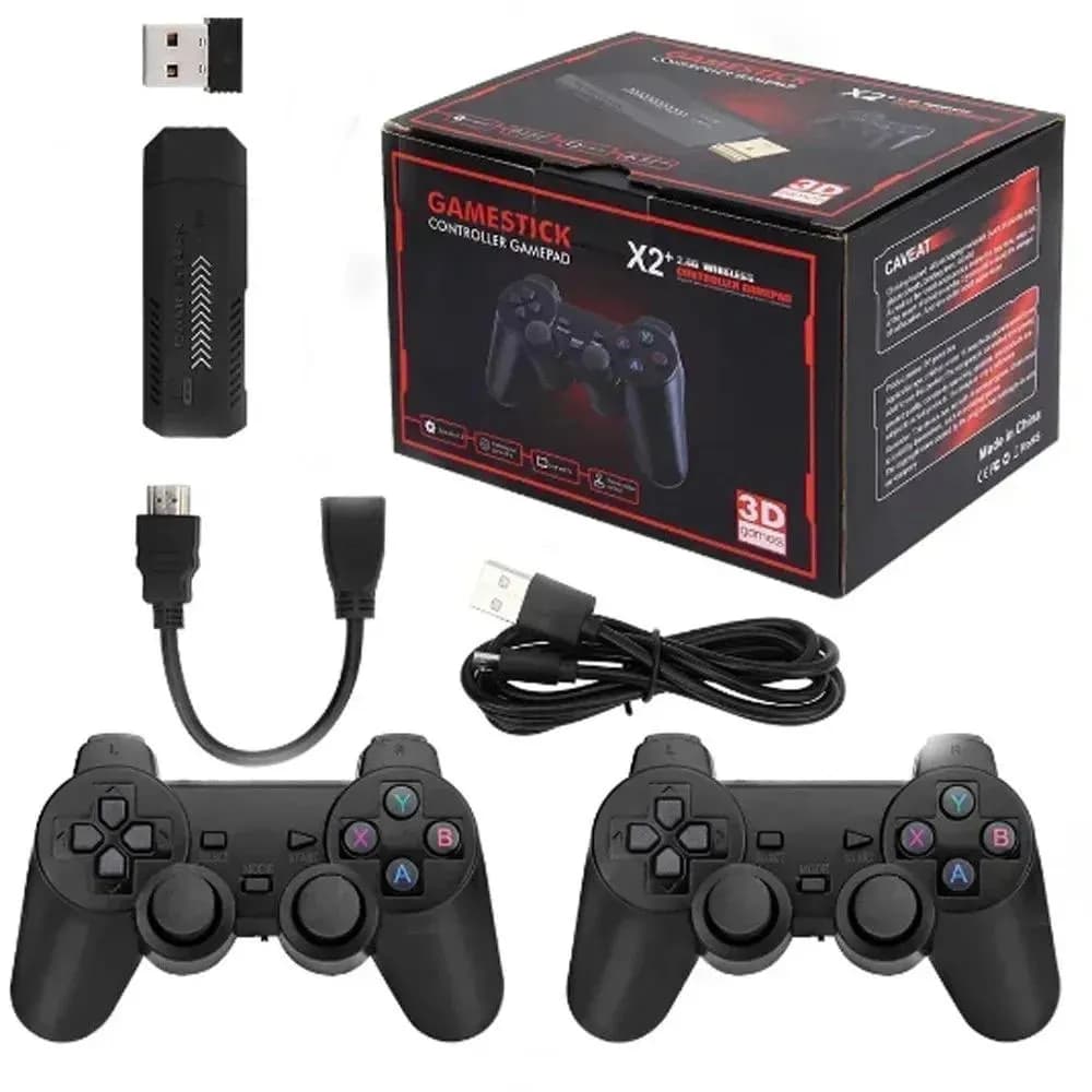 Ігрова приставка X2 Plus Gamestick з двома бездротовими джойстиками ∙ Gamepad-приставка X2 Plus 64GB з підтримкою 4K Ultra HD - зображення 1