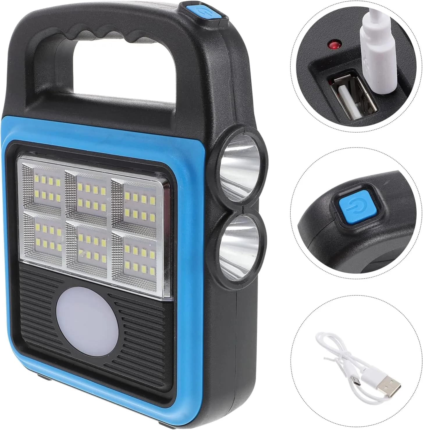 Фонарь-прожектор USB з сонячною панеллю та павербанком Solar LED light HS-8020 - зображення 1