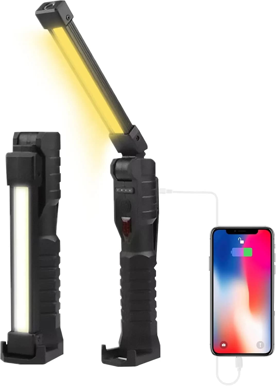Ліхтар LIGHT L08-1 з магнітним підставою та підвісним гачком для кемпінгу ∙ Акумуляторний поворотний ліхтар LIGHT L08-1 - зображення 1