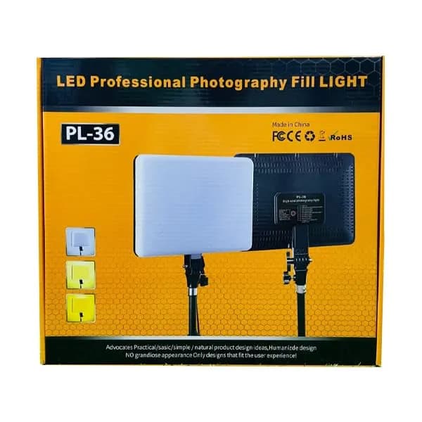 Прямокутна світлодіодна LED-лампа для фото та відео PL-36 ∙ LED-прожектор PL-36 з пультом для блогера та візажиста - зображення 1