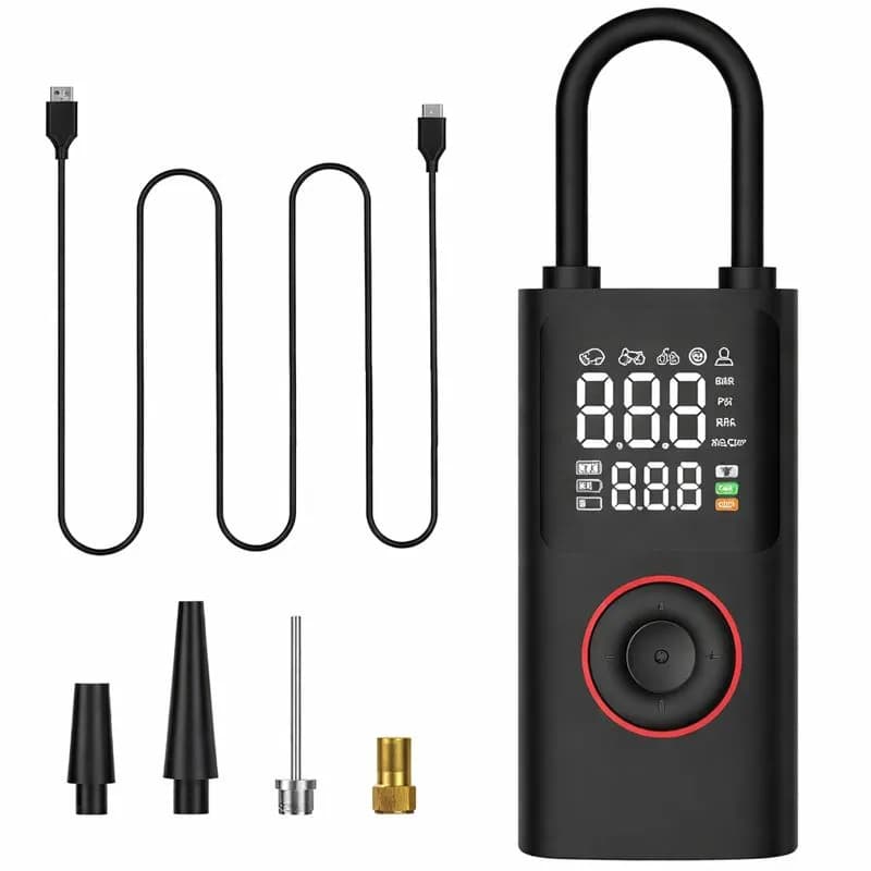 Автомобільний компресор акумуляторний з автовідключенням і Power Bank ATJ-005