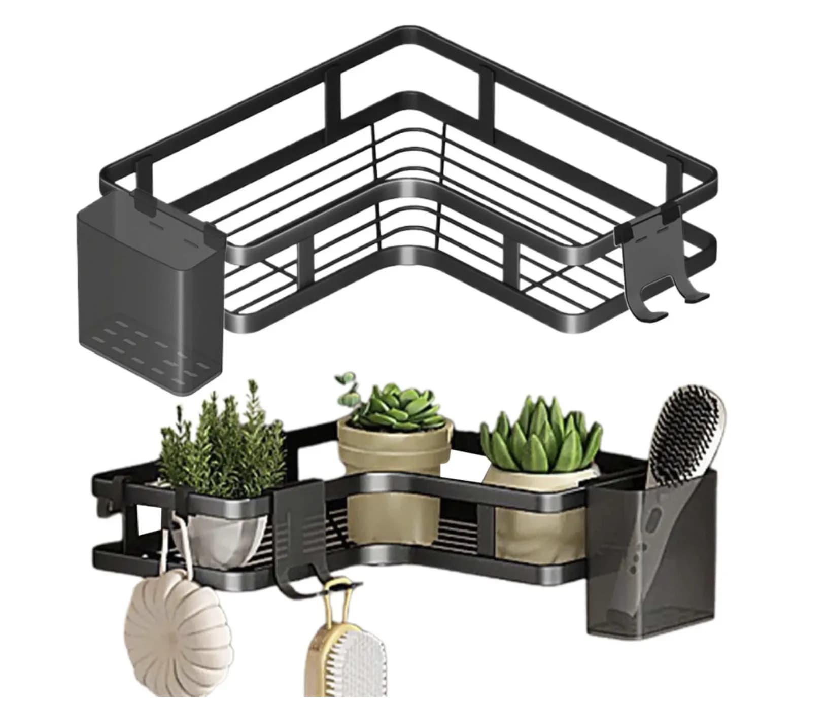 Кутові полиці для ванної Corner Shower Caddy ∙ Компактне та зручне зберігання аксесуарів Corner Shower Caddy - зображення 1