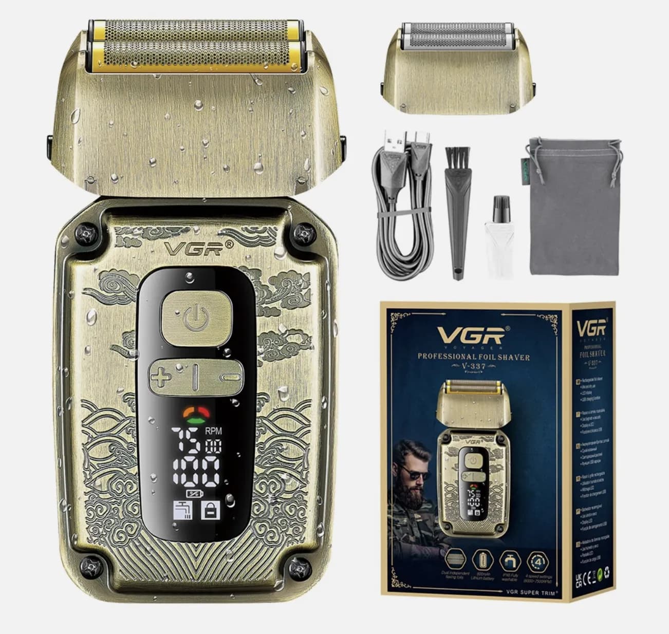 Бритва VGR V-337 для гоління та стрижки ∙ Професійна сітчаста електробритва VGR V-337 - зображення 1