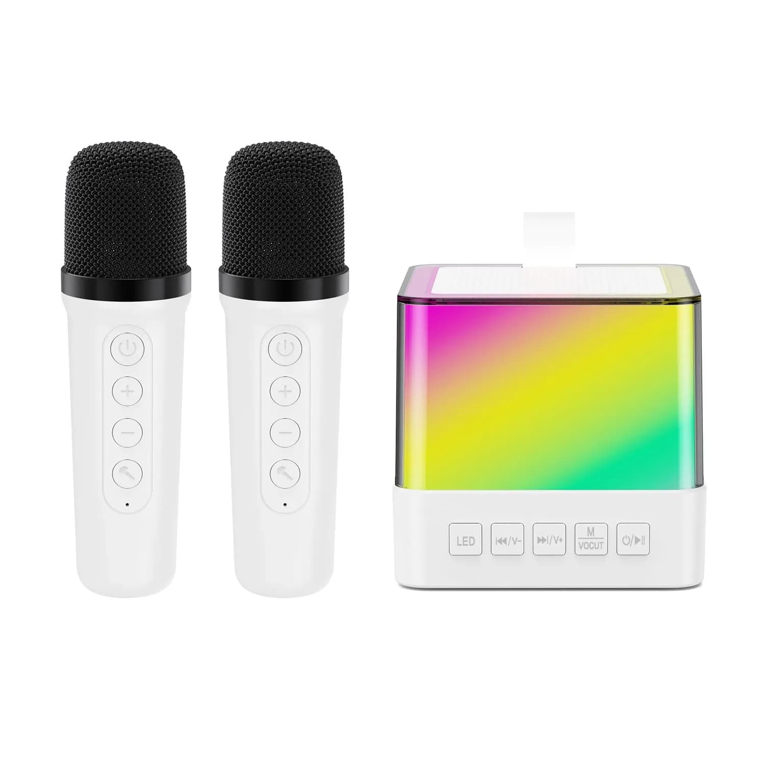 Міні-дитяче караоке з RGB-підсвіткою K18 ∙ Bluetooth-колонка K18 з 2 мікрофонами - зображення 1