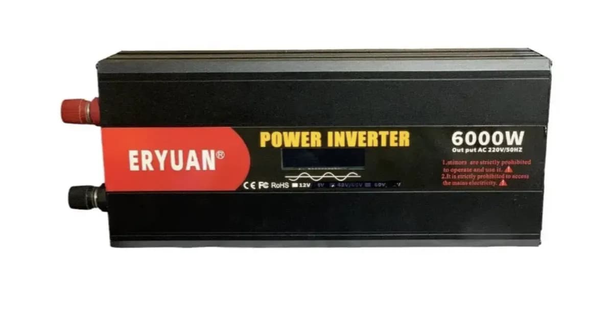 Перетворювач напруги Eryone 12V → 220V 6000W чиста синусоїда з LCD ∙ Інвертор Eryuan 6000W для дому авто та офісу - зображення 1
