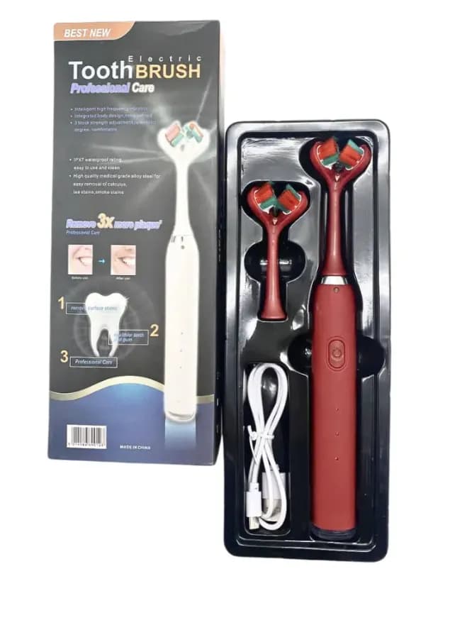 Акумуляторна зубна щітка Electric Toothbrush Best New з подвійною головкою ∙ Ефективна зубна щітка Electric Toothbrush - зображення 1