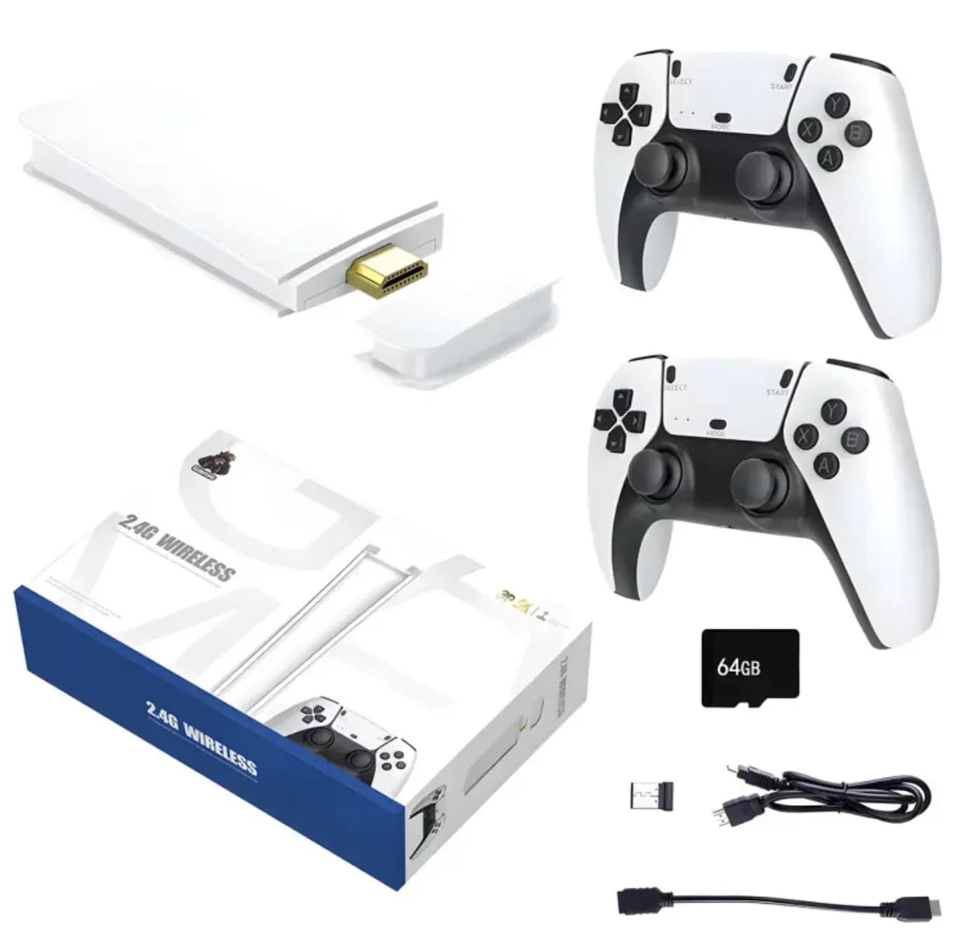 Ігрова приставка HDMI M15 Game Stick 4K 64GB ∙ Мініконсоль M15 з 20 000 іграми та бездротовими джойстиками
